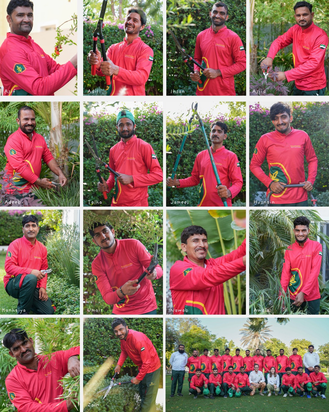 EasyGarden team at work in Dubai